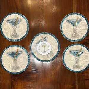 Made In India | Set of 4 Retro Bar Cocktail Coasters🍸